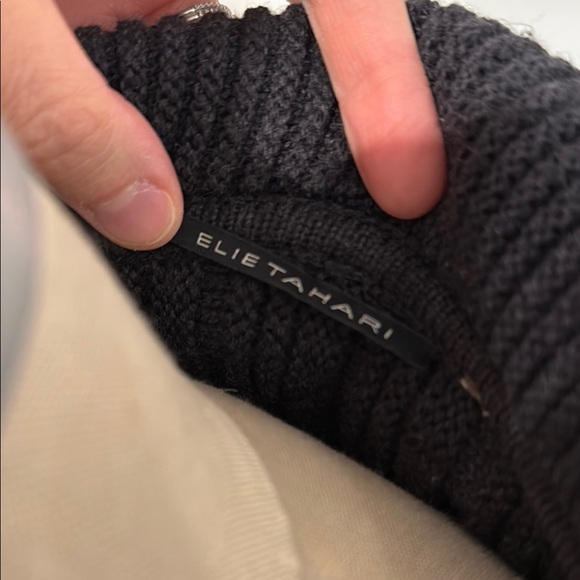 Elie Tahari Black Shawl Collar Cardigan - Picture 4 of 5